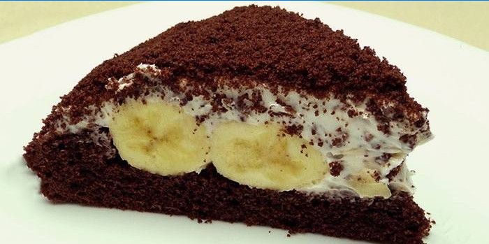 Šokolādes banānu kūka
