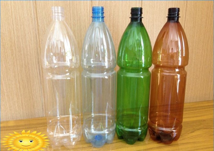 Apūdeņošana ar pilieniņām ar plastmasas pudelēm