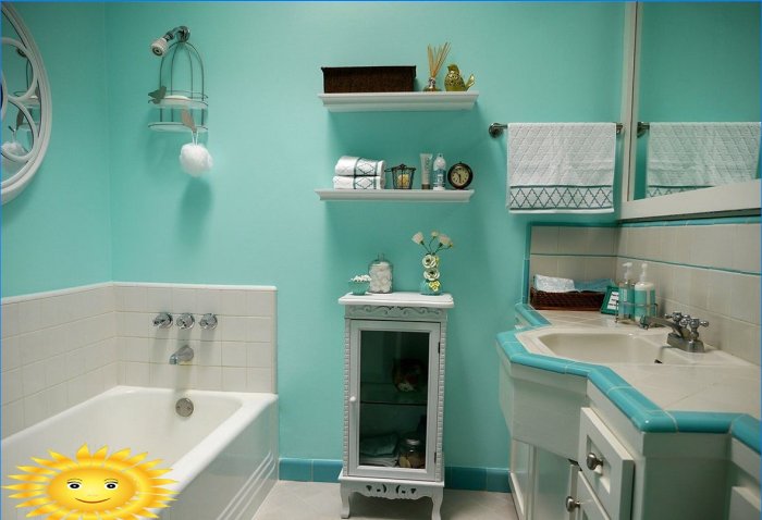 Kā izvēlēties krāsas un lakas: vannas istabas krāsa