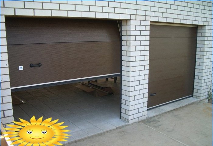 Sekciju garāžu durvis: DIY uzstādīšana